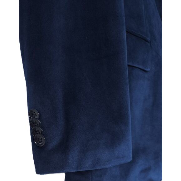 Alfani Mens Slim Fit Velvet Sport Coat Blazer 36S Blue Solid NWT - Picture 5 of 7